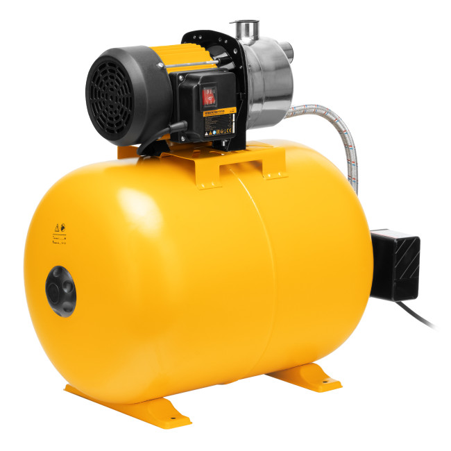 Насосная станция PSL1100X, 1100 Вт, 3600 л/ч, ресивер 50 л, подъем 45 м, нержавейка Denzel в Новосибирске
