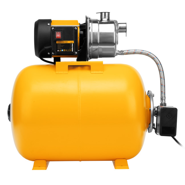 Насосная станция PSL1100X, 1100 Вт, 3600 л/ч, ресивер 50 л, подъем 45 м, нержавейка Denzel в Новосибирске