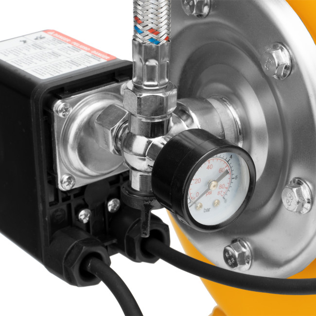 Насосная станция PSL1100X, 1100 Вт, 3600 л/ч, ресивер 50 л, подъем 45 м, нержавейка Denzel в Новосибирске