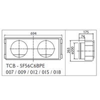 Toshiba Фланец воздушный стандартный (TCB-SF56C6BPE) в Новосибирске