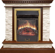 Каминокомплект Calgary - Дуб / Сланец бежевый с очагом Majestic FX M Brass Каминокомплект Calgary - Дуб / Сланец бежевый с очагом Majestic FX M Brass