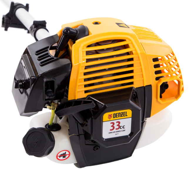 Триммер бензиновый DR-33, 33 см3, неразъемная штанга, состоит из 2 частей Denzel в Новосибирске