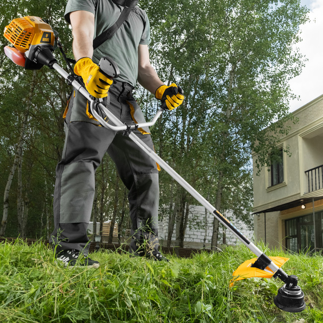 Триммер бензиновый DR-33, 33 см3, неразъемная штанга, состоит из 2 частей Denzel в Новосибирске