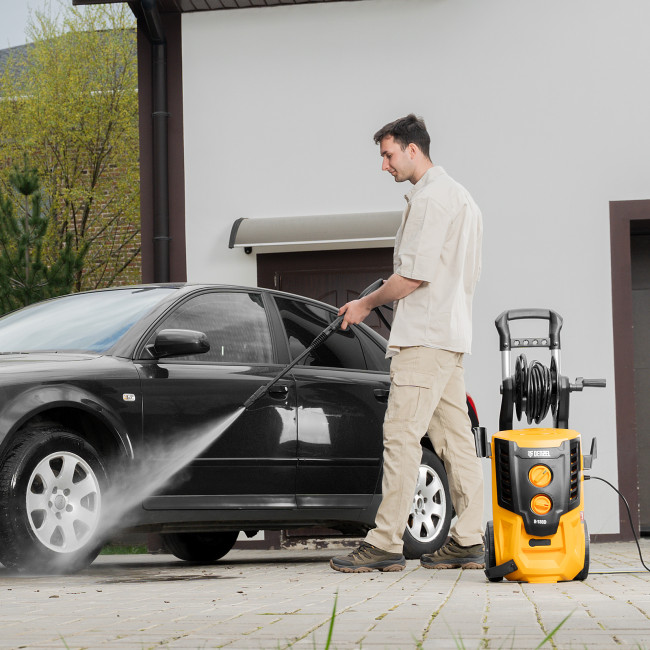 Моечная машина высокого давления R-180D, 2200 Вт, 180 бар, 380 л/ч, с барабаном Denzel в Новосибирске