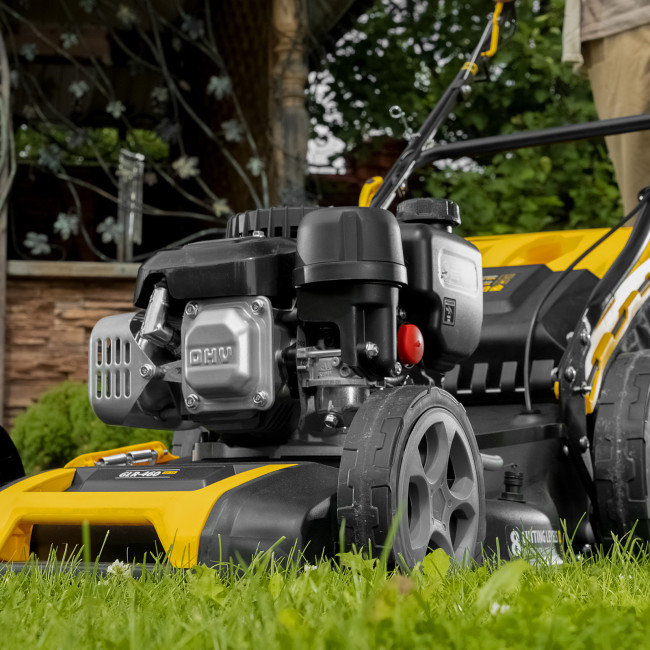 Газонокосилка бензиновая GLR-460SP-ZS, 149 см3, ширина 46 см, привод, травосборник 65 л Denzel в Новосибирске