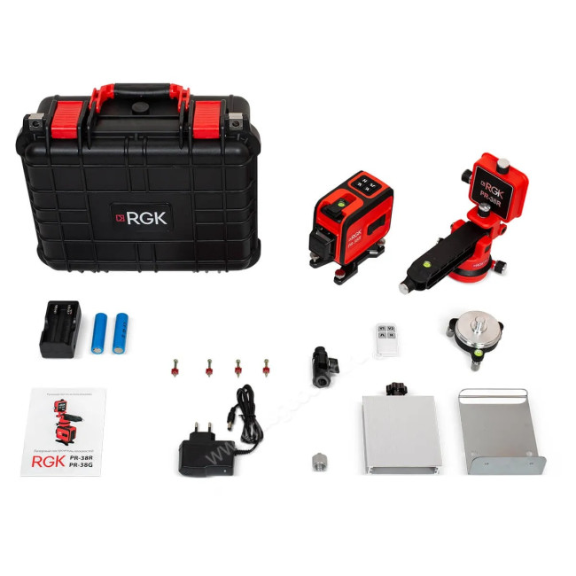 Лазерный уровень RGK PR-38R с калибровкой в Новосибирске