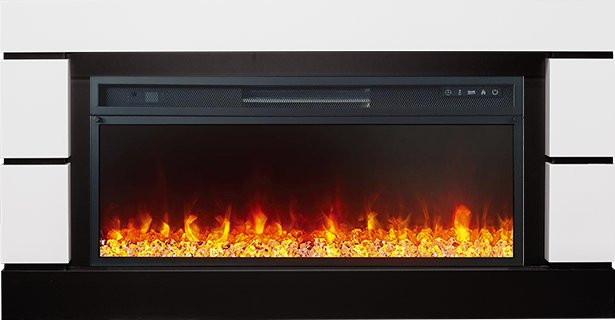 Каминокомплект Modern 42 SFT - Белый с черным с очагом Vision 42 LED в Новосибирске
