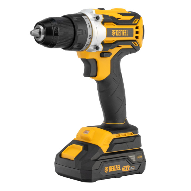 Дрель-шуруповерт аккумуляторная, бесщет. BLDL-18-02 Li-Ion, 18 В Denzel в Новосибирске