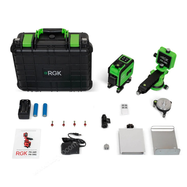 Лазерный уровень RGK PR-38G с калибровкой в Новосибирске