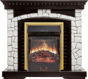 Каминокомплект Glasgow - Венге / Белый с очагом Majestic FX M Brass Каминокомплект Glasgow - Венге / Белый с очагом Majestic FX M Brass