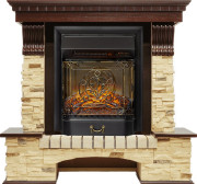Каминокомплект Pierre Luxe - Темный дуб / Сланец с очагом Majestic FX M Black RC Каминокомплект Pierre Luxe - Темный дуб / Сланец с очагом Majestic FX M Black RC