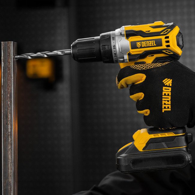 Дрель-шуруповерт аккумуляторная, бесщет. BLDL-18-0 Li-Ion, 18 В Denzel в Новосибирске