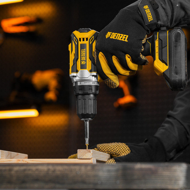 Дрель-шуруповерт аккумуляторная, бесщет. BLDL-18-0 Li-Ion, 18 В Denzel в Новосибирске