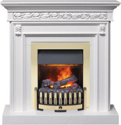 Каминокомплект Valletta - Белый (Ширина 1040 мм) с очагом Danville Brass FB2 Каминокомплект Valletta - Белый (Ширина 1040 мм) с очагом Danville Brass FB2