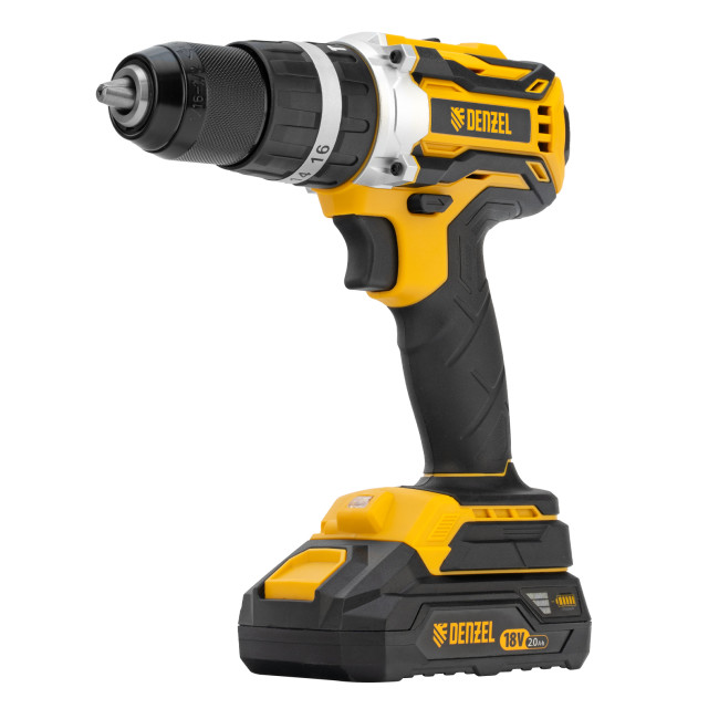 Дрель-шуруповерт аккумуляторная ударная бесщет CIDB-18-02, Li-Ion, 18 В Denzel в Новосибирске