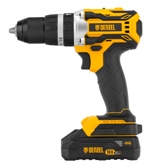 Дрель-шуруповерт аккумуляторная ударная бесщет CIDB-18-02, Li-Ion, 18 В Denzel в Новосибирске