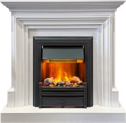 Каминокомплект Bradford - Белый с очагом Brookline Black Каминокомплект Bradford - Белый с очагом Brookline Black