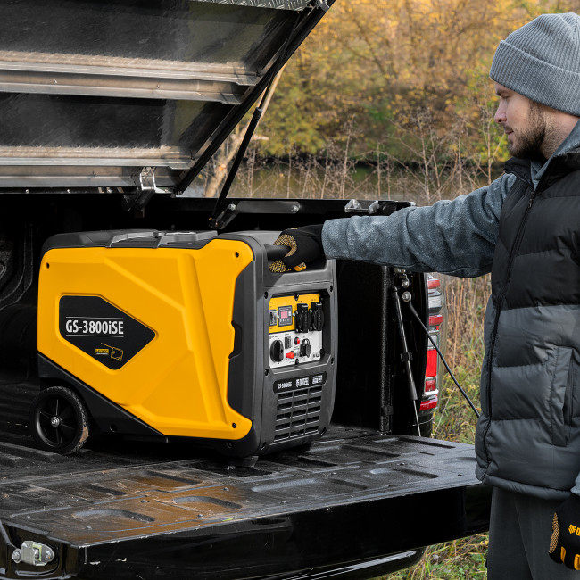 Генератор инверторный GS-3800iSE, 3,8 кВт, 230 В, закрытый корпус,электростартер Denzel в Новосибирске Генератор инверторный GS-3800iSE, 3,8 кВт, 230 В, закрытый корпус,электростартер Denzel в Новосибирске