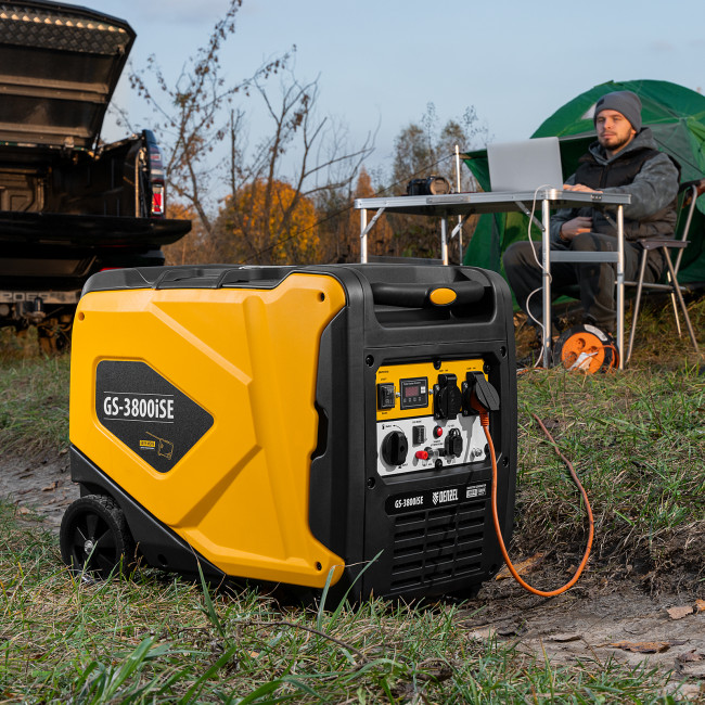Генератор инверторный GS-3800iSE, 3,8 кВт, 230 В, закрытый корпус,электростартер Denzel в Новосибирске Генератор инверторный GS-3800iSE, 3,8 кВт, 230 В, закрытый корпус,электростартер Denzel в Новосибирске