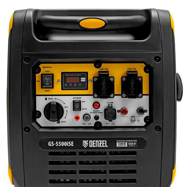 Генератор инверторный GS-5500iSE, 5,5 кВт, 230 В, закрытый корпус,электростартер Denzel в Новосибирске