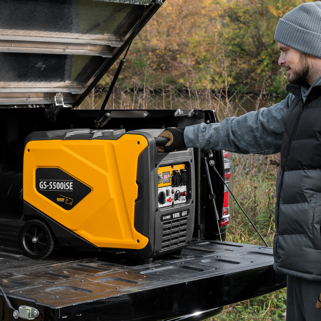 Генератор инверторный GS-5500iSE, 5,5 кВт, 230 В, закрытый корпус,электростартер Denzel в Новосибирске