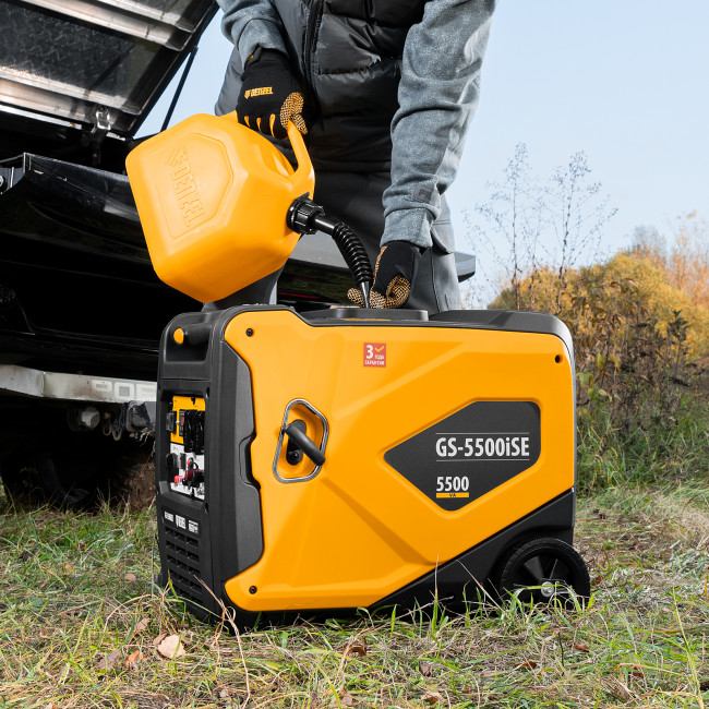 Генератор инверторный GS-5500iSE, 5,5 кВт, 230 В, закрытый корпус,электростартер Denzel в Новосибирске