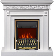 Каминокомплект Valletta - Белый (Ширина 1040 мм) с очагом Aspen Gold Каминокомплект Valletta - Белый (Ширина 1040 мм) с очагом Aspen Gold