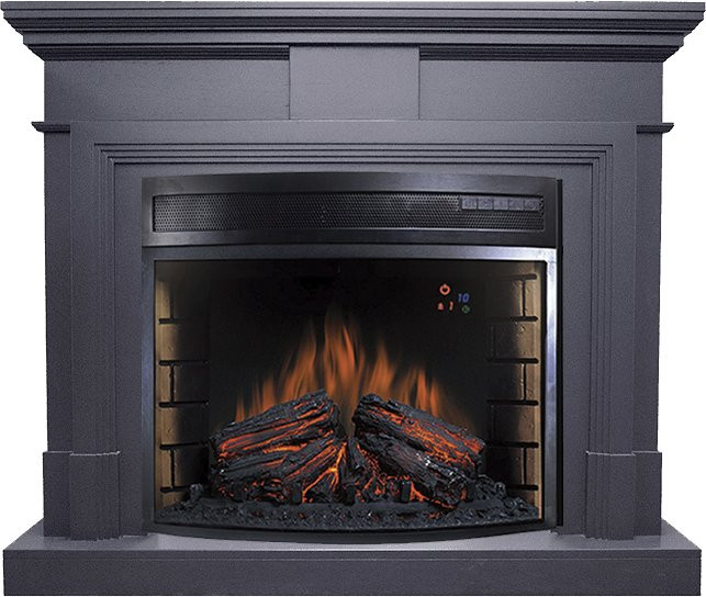Каминокомплект Coventry Graphite Grey - Серый графит с очагом Dioramic 28 LED FX в Новосибирске