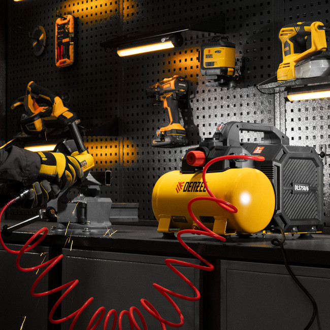 Компрессор  DLS750/6 безмасляный малошумный 750 Вт, 140 л/мин,ресивер 6 л Denzel в Новосибирске