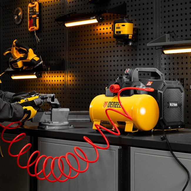 Компрессор  DLS750/6 безмасляный малошумный 750 Вт, 140 л/мин,ресивер 6 л Denzel в Новосибирске