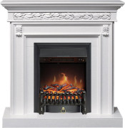 Каминокомплект Valletta - Белый (Ширина 1040 мм) с очагом Fobos FX Black Каминокомплект Valletta - Белый (Ширина 1040 мм) с очагом Fobos FX Black