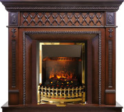 Каминокомплект Alexandria - Махагон коричневый антик с очагом Atherton Каминокомплект Alexandria - Махагон коричневый антик с очагом Atherton