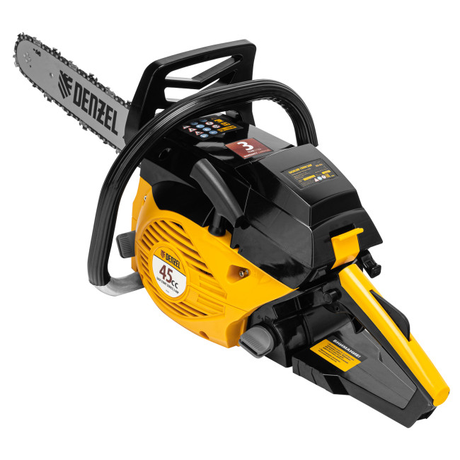 Пила цепная бензиновая DGS-4516, шина 40 см, 45 см3, 3 л.с, шаг 3/8, паз 1.3 мм, 57 звеньев Denzel в Новосибирске