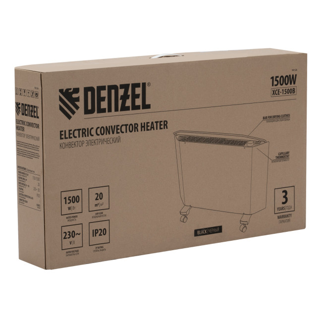 Конвектор электрический XCE-1500 B, 230 В, 1500 Вт, X-образный нагреватель Denzel в Новосибирске Конвектор электрический XCE-1500 B, 230 В, 1500 Вт, X-образный нагреватель Denzel в Новосибирске