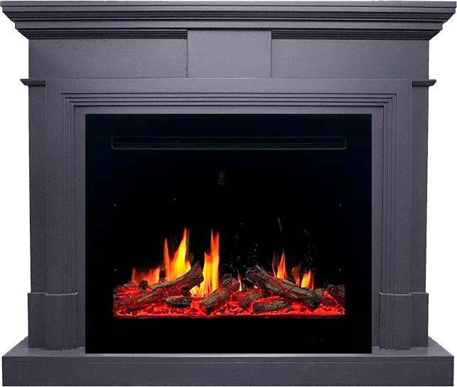 Каминокомплект Coventry Graphite Grey - Серый графит с очагом 5D V-ART 25 в Новосибирске