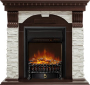 Каминокомплект Dublin угловой - Темный дуб / Сланец белый с очагом Fobos FX M Black RC Каминокомплект Dublin угловой - Темный дуб / Сланец белый с очагом Fobos FX M Black RC