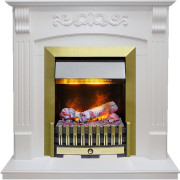 Каминокомплект Sorrento - Белый дуб с очагом Danville Antique Brass FB2 Каминокомплект Sorrento - Белый дуб с очагом Danville Antique Brass FB2