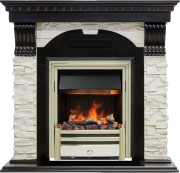 Каминокомплект Dublin - Венге / Сланец белый с очагом Cavendish