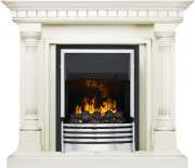 Каминокомплект Dallas - Слоновая кость с патиной с очагом Flagstaff Каминокомплект Dallas - Слоновая кость с патиной с очагом Flagstaff