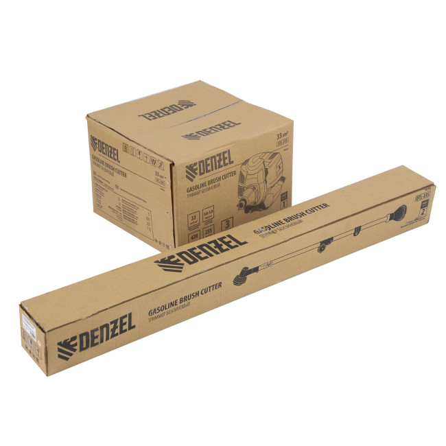 Триммер бензиновый DTL-33S, 33 см3, разъемная штанга, состоит из 2 частей Denzel в Новосибирске