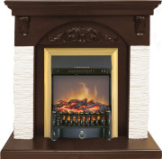 Каминокомплект Bern Сланец мелкий белый / Темный дуб с очагом Fobos FX M Brass Каминокомплект Bern Сланец мелкий белый / Темный дуб с очагом Fobos FX M Brass