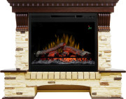 Каминокомплект Pierre Luxe угловой - Темный дуб / Сланец (Высота 1000мм) с очагом Symphony 26'' DF2624L-INT