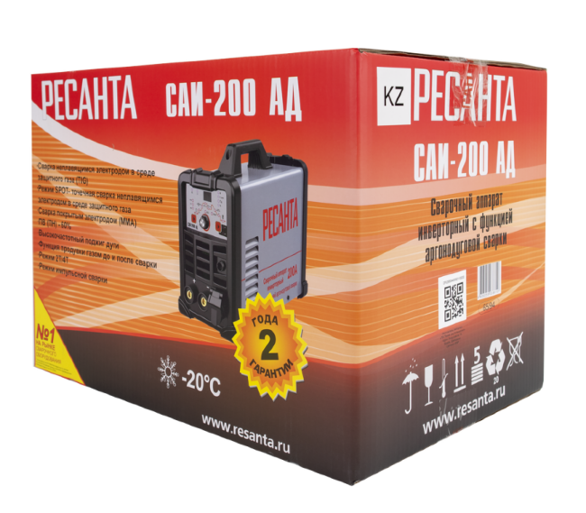 Сварочный аппарат инверторный Ресанта САИ-200АД в Новосибирске