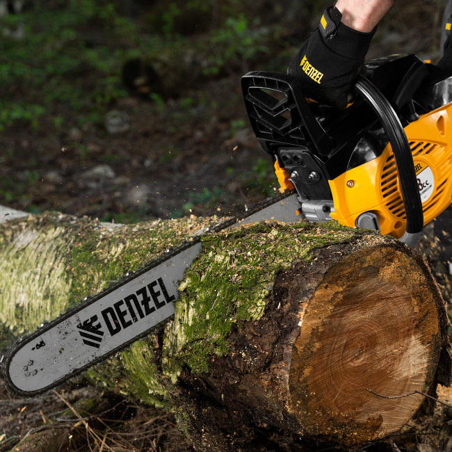 Пила цепная бензиновая DGS-5820, шина 50 см, 58 см3, 4.1 л.с, шаг 0.325, паз 1.5 мм, 76 звеньев Denzel в Новосибирске