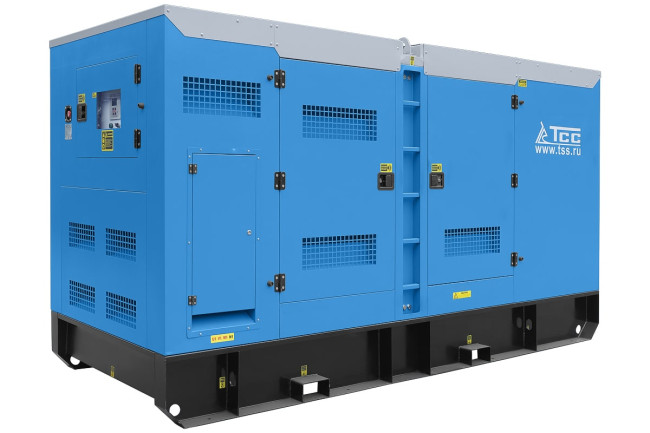 Дизельный генератор ТСС АД-300С-Т400 в шумозащитном кожухе с АВР в Новосибирске