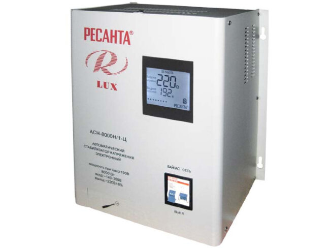 Стабилизатор напряжения серии LUX РЕСАНТА АСН-8000Н/1-Ц в Новосибирске