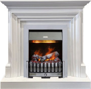 Каминокомплект Bradford - Белый с очагом Danville Chrome FB2 Каминокомплект Bradford - Белый с очагом Danville Chrome FB2