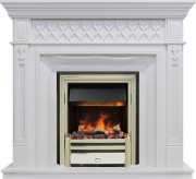 Каминокомплект Alexandria - Белый дуб с очагом Cavendish